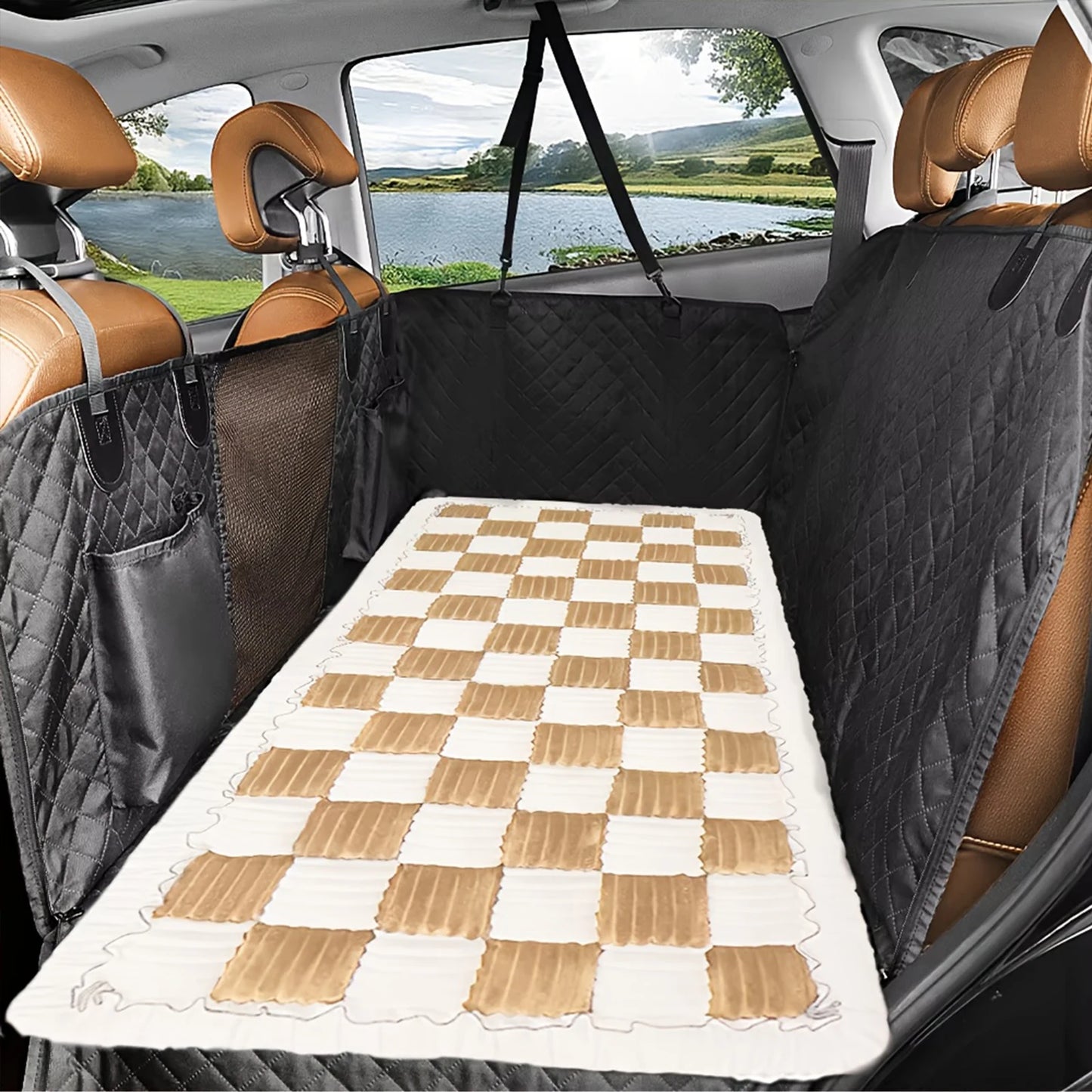 PETRAVELCN Car Seat Dog Bed Mat Warm Anti Slip Washable