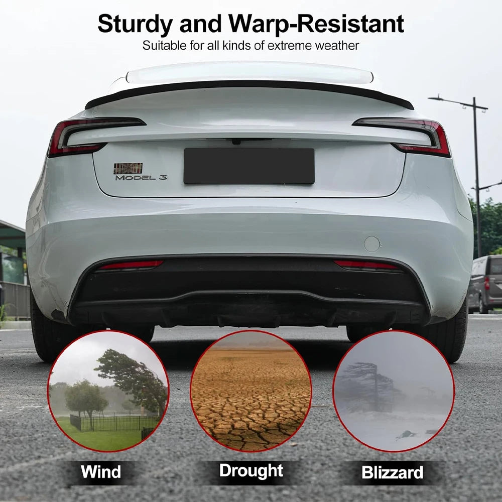 Tesla Model 3 Highland ABS Carbon Fiber Rear Trunk Spoiler