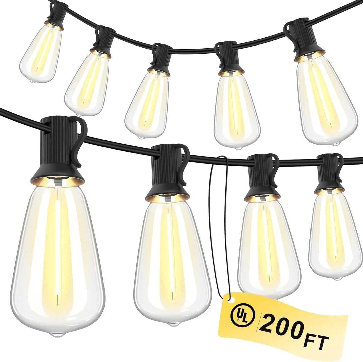 MIMIRGBC LED Outdoor String Lights With Dimmable Bulbs