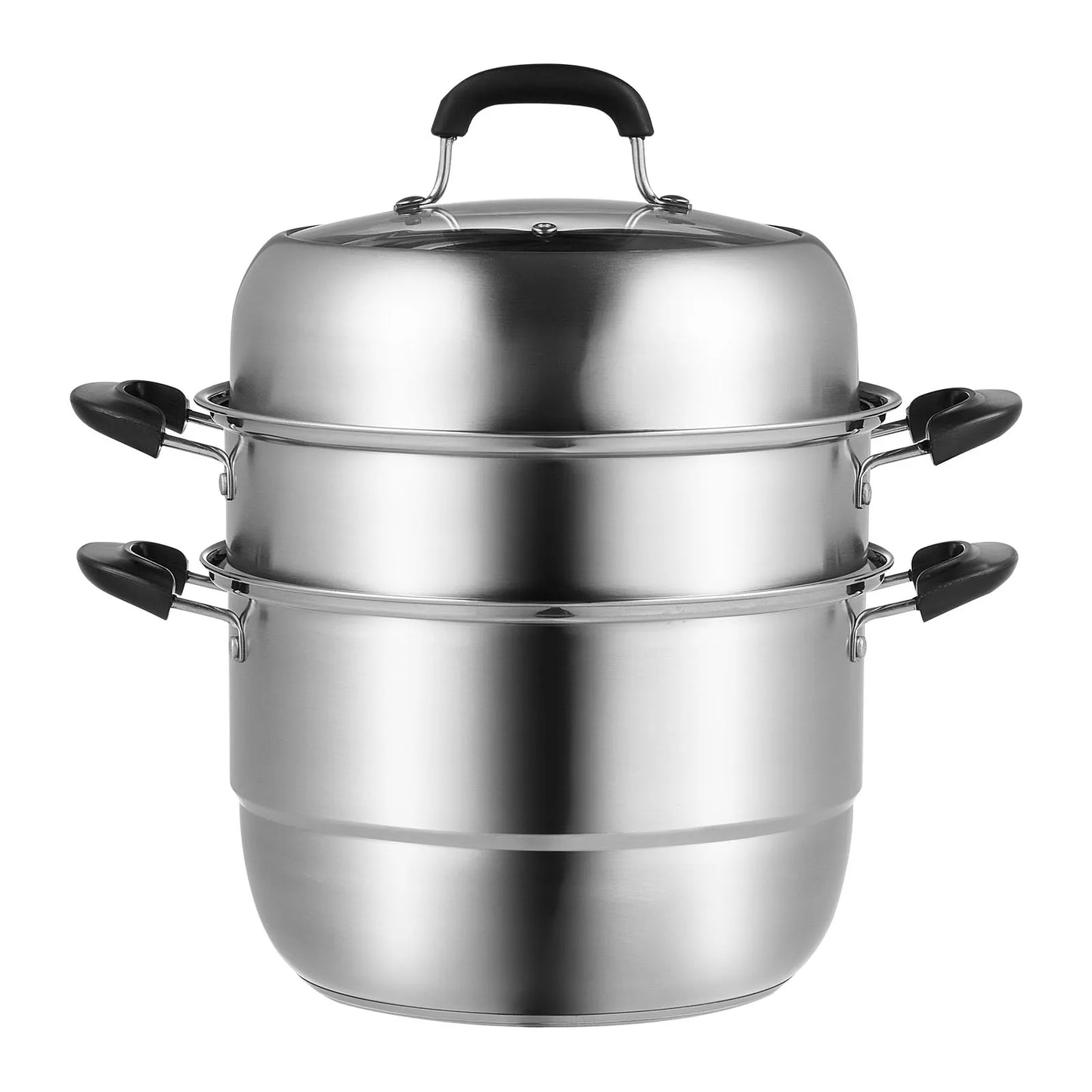 SucceBuy 3 Tier Steamer Pot Stainless Steel Cookware