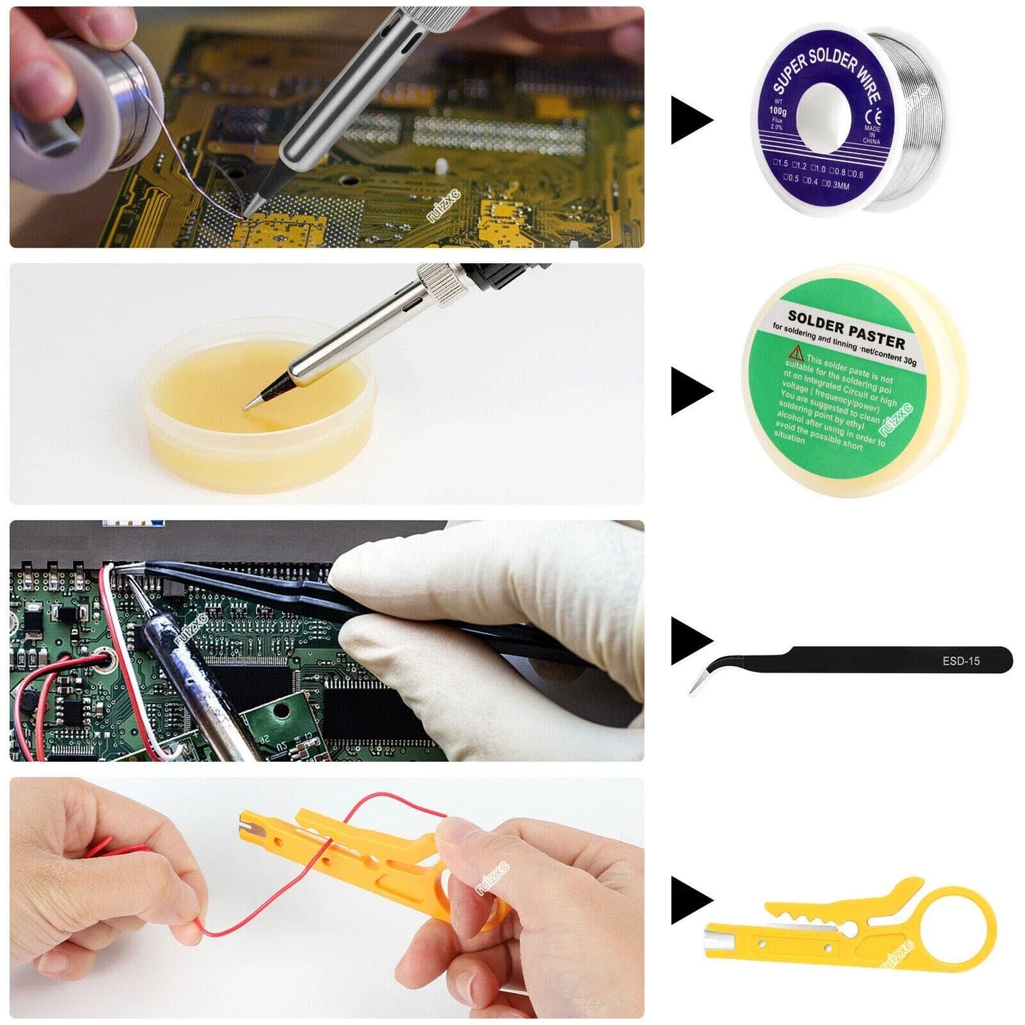 Hign-concerned Chemical Electric Soldering Iron 80W Adjustable Temperature Kit