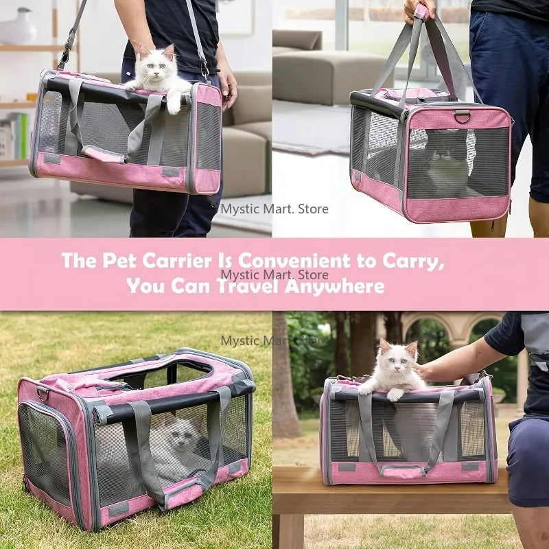 Soft Sided Airline Approved Pet Carrier For Dogs Portable Travel
