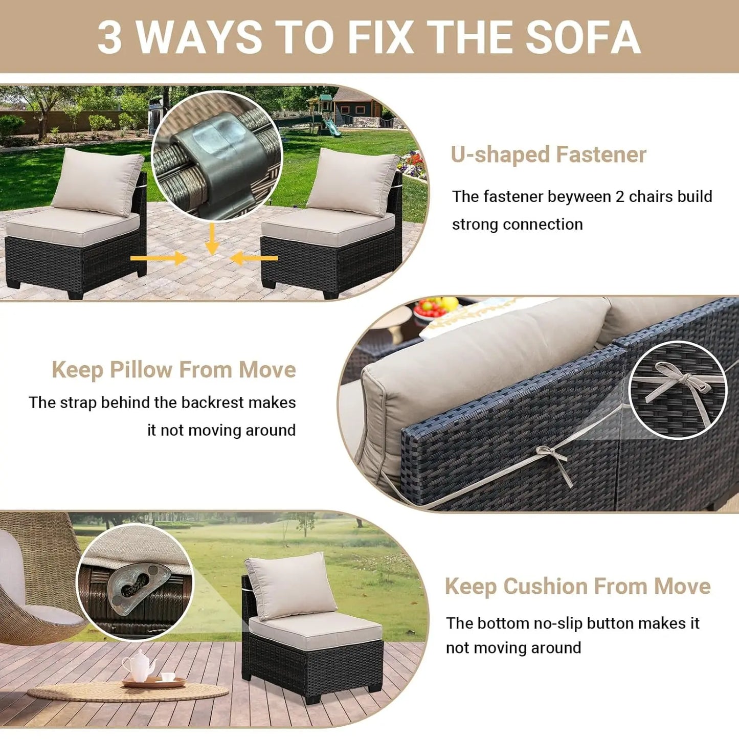 Guohe All Weather Outdoor Wicker Patio Furniture Set