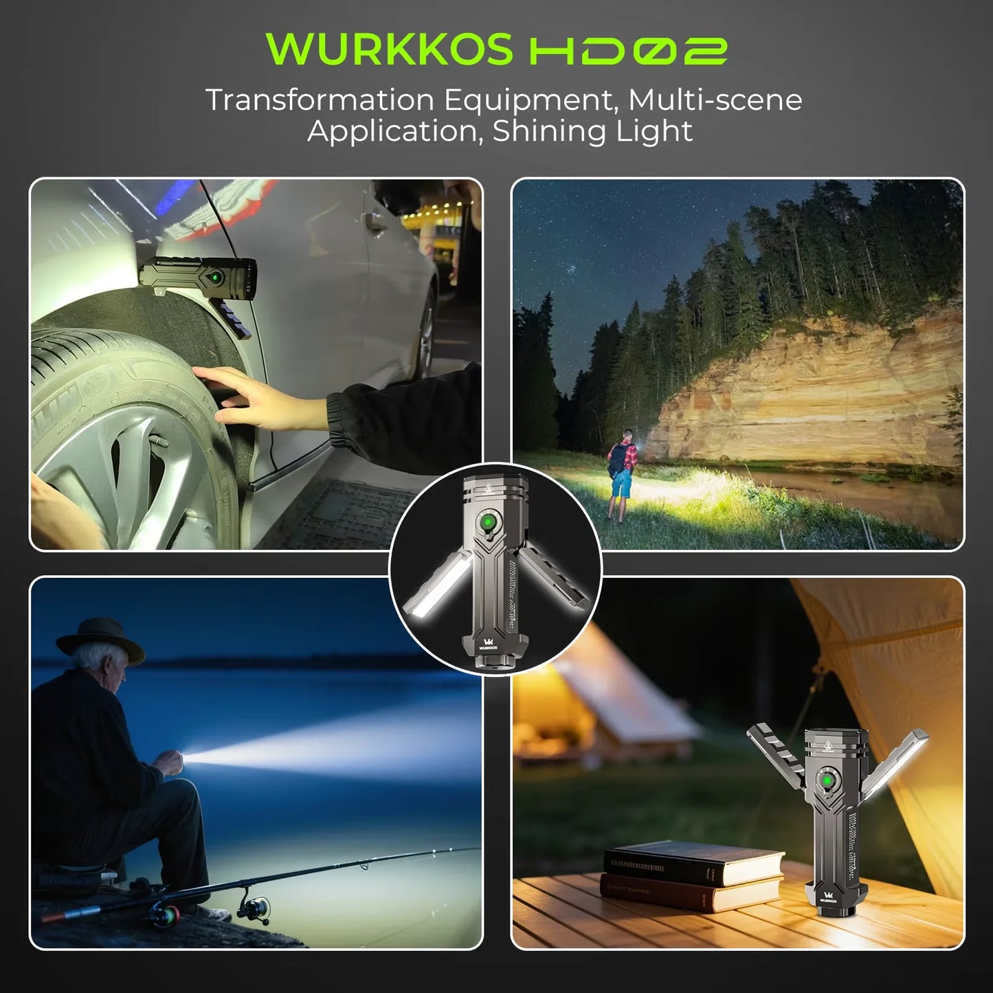 Wurkkos HD02 LED Camping Lamp 3200 Lumen Rechargeable