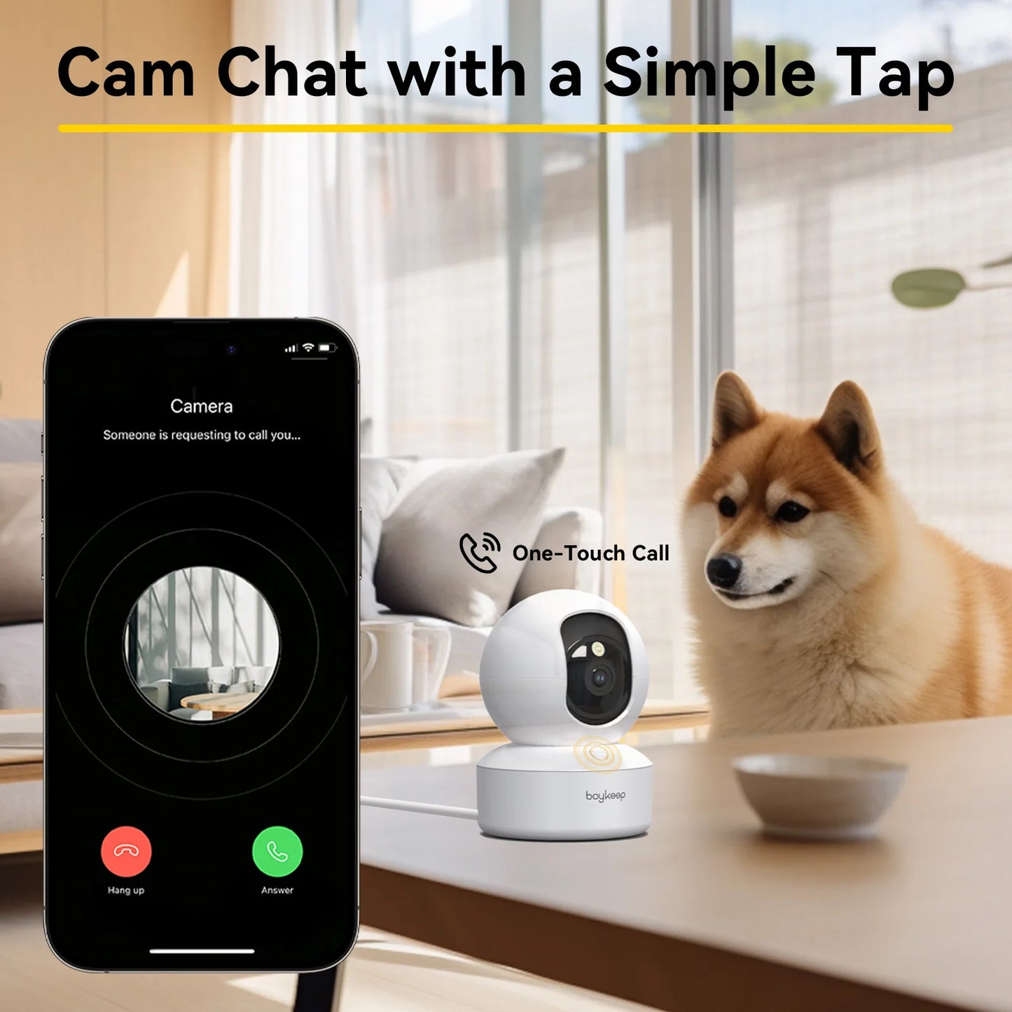 BoyKeep Smart Camera 2K Security Wifi Surveillance Indoor Night Vision