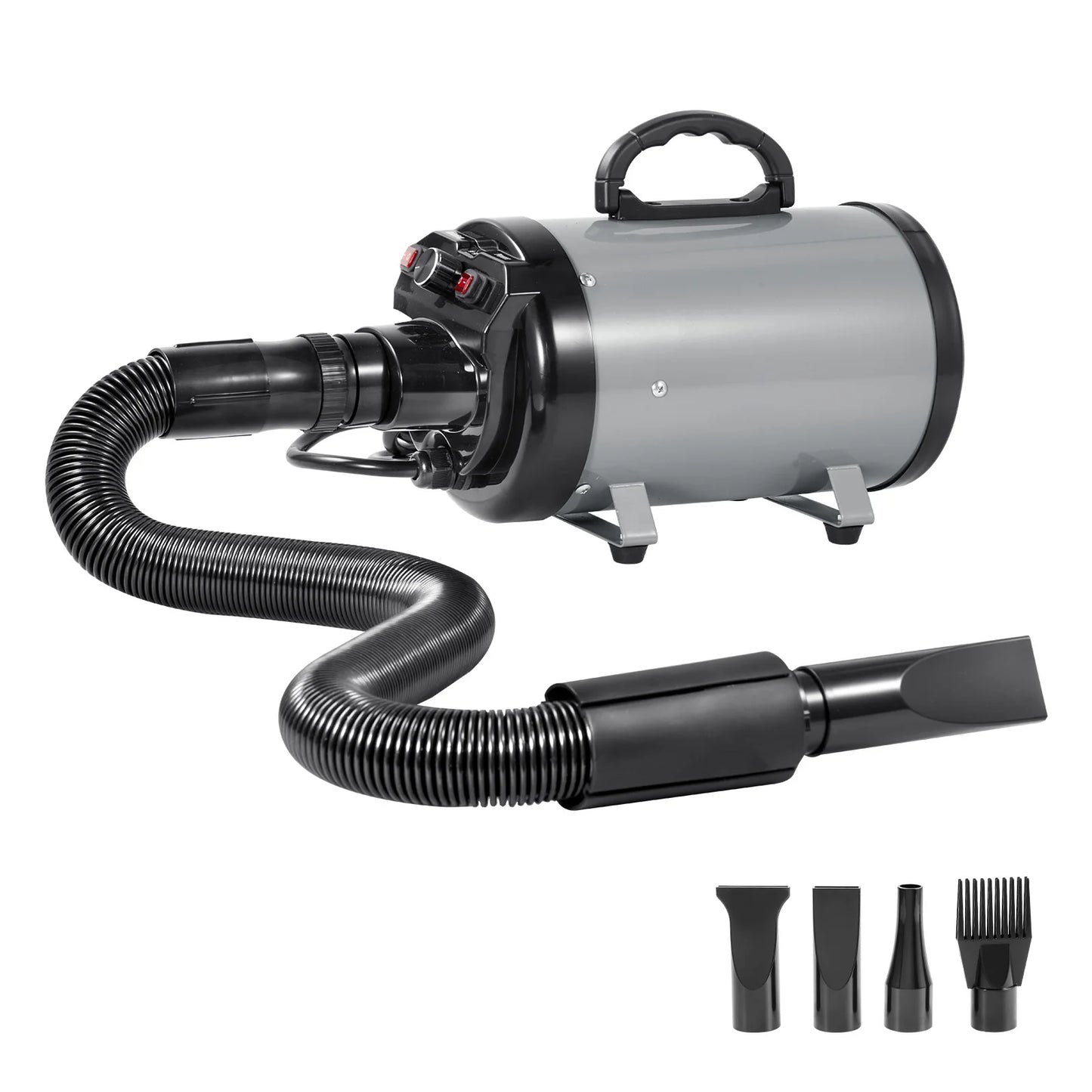 Dog Blow Dryer 2000W Adjustable Speed Temperature Extendable Hose Nozzles