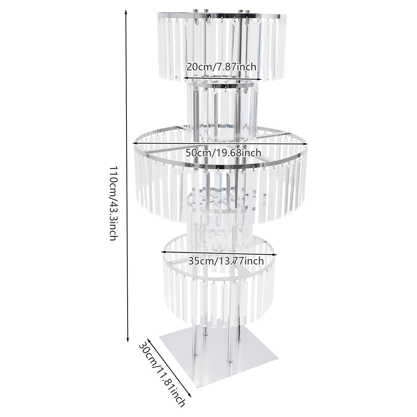 5-Tier Wedding Centerpiece Flower Stand Acrylic Hanging Vase