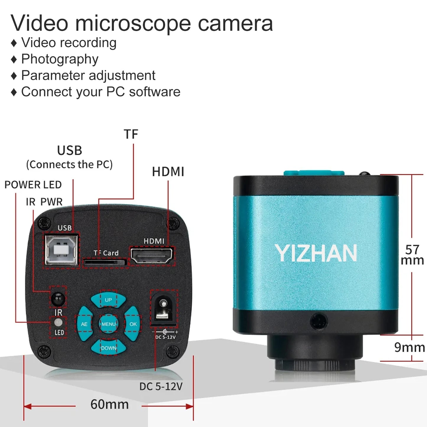 YIZHAN 4K Digital Microscope Electronics 48MP Camera 1 To 150x