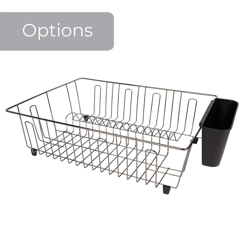 Wire Dish Rack Kitchen Organizer Drying Rack With Cutlery Cup