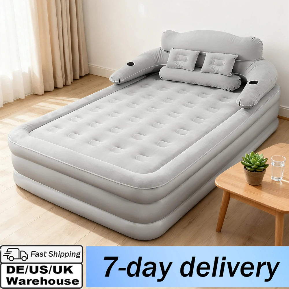 By Inflating Two Person Inflatable Mattress For Camping