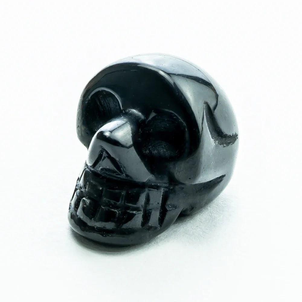 Natural Crystal Skull Carving Halloween Desktop Ornament