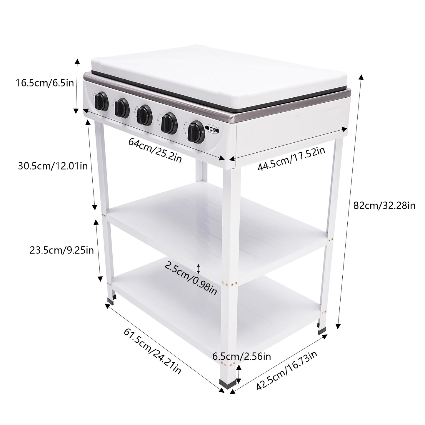 Portable Camp Natural Gas Stove With Independent 4/5 Burners