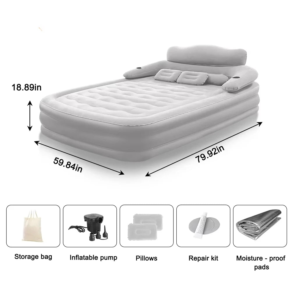 By Inflating Two Person Inflatable Mattress For Camping
