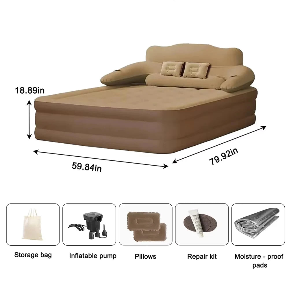 By Inflating Two Person Inflatable Mattress For Camping