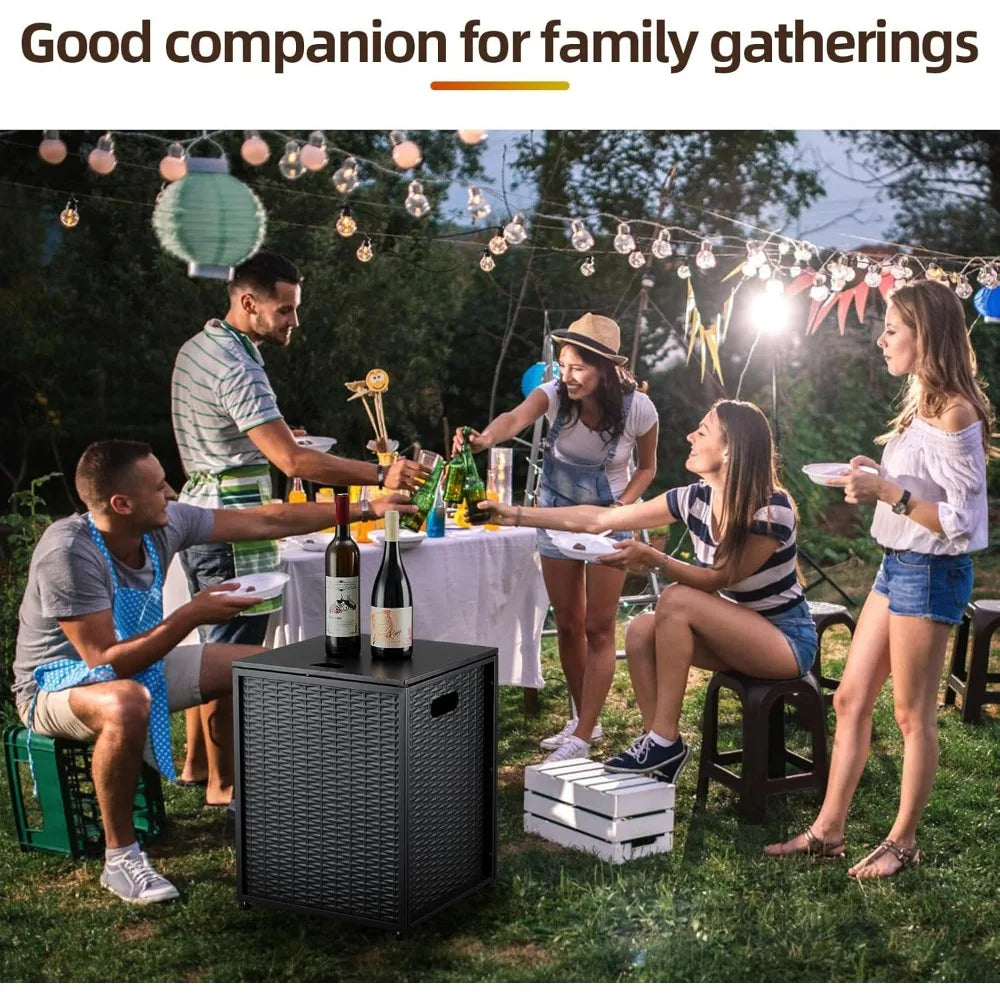 High-Concerned Chemical Outdoor Propane Tank Cover With Side Table Storage