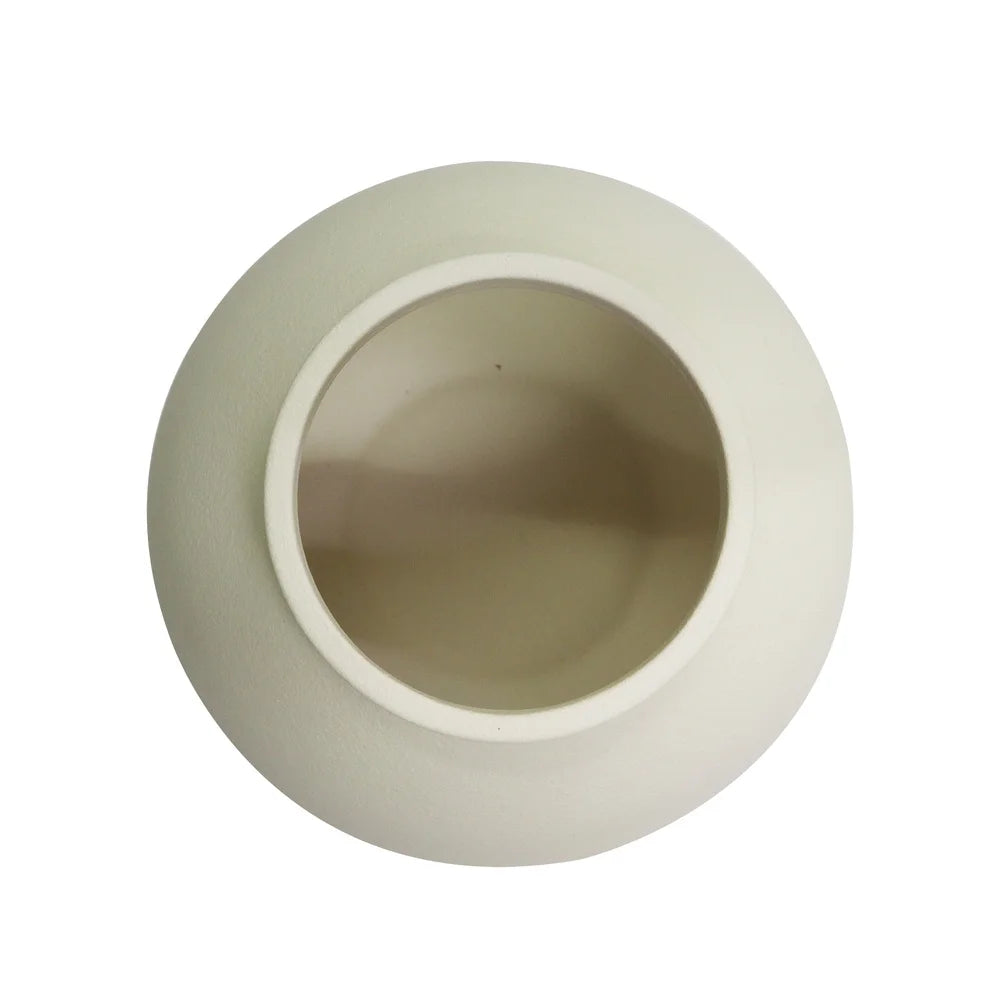 Matte Ceramic Round Vase Modern Minimalist Home Decor Centerpiece