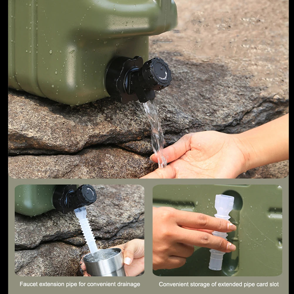 Outdoor Water Tank With Faucet Camping Bin No Leakage