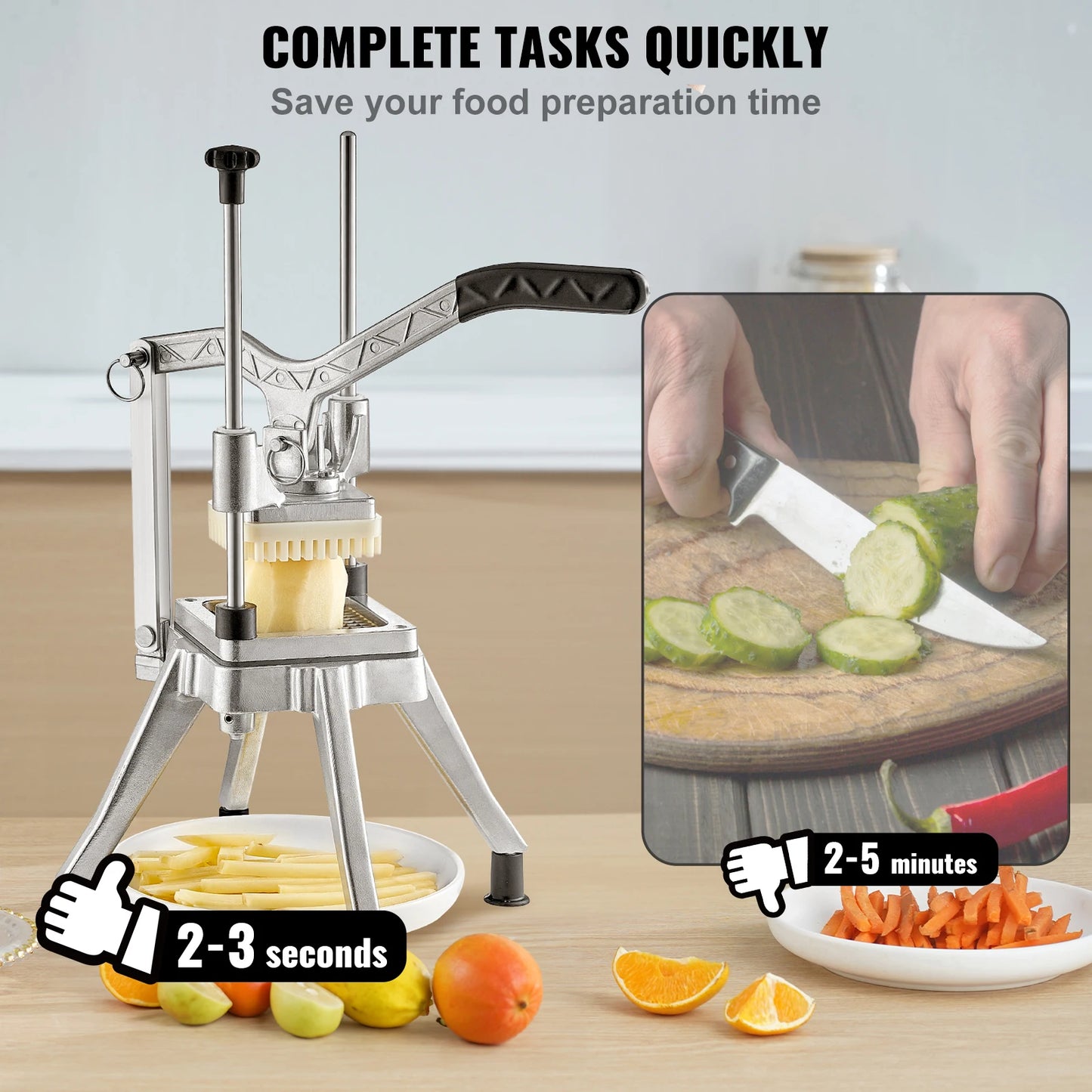 VEVOR Commercial Vegetable Dicer And French Fry Cutter Stainless Steel