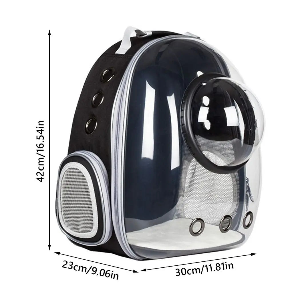 Breathable Transparent Cat Carrier Backpack Dome For Pets