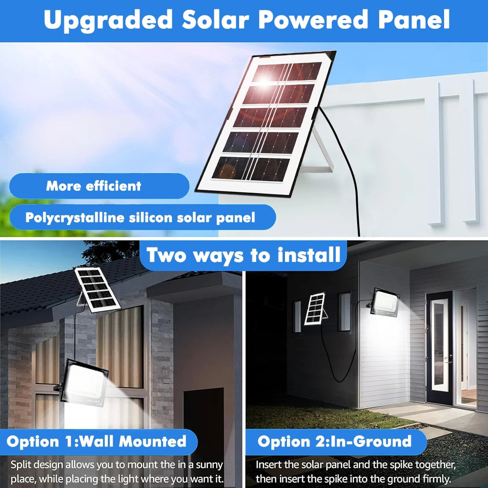 Outdoor Solar Flood Light IP67 With Remote Control