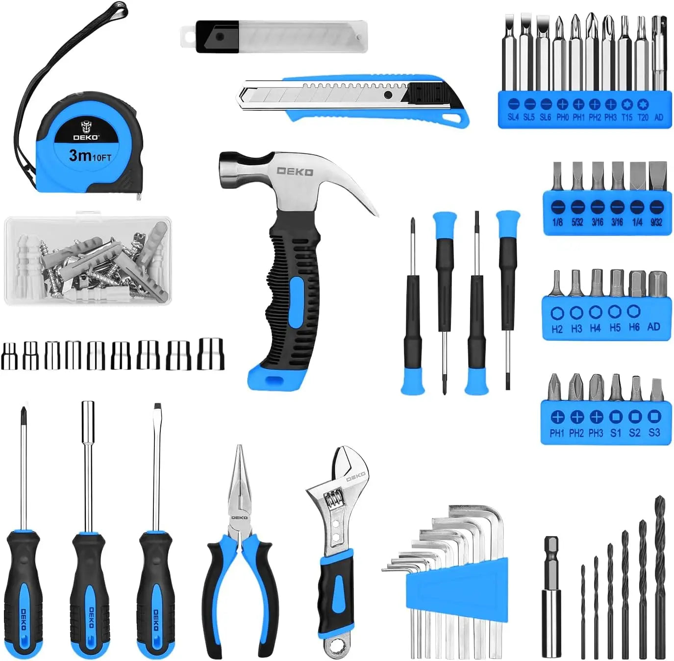 DEKODIY 8V Cordless Drill Tool Set 126 Piece Kit Complete