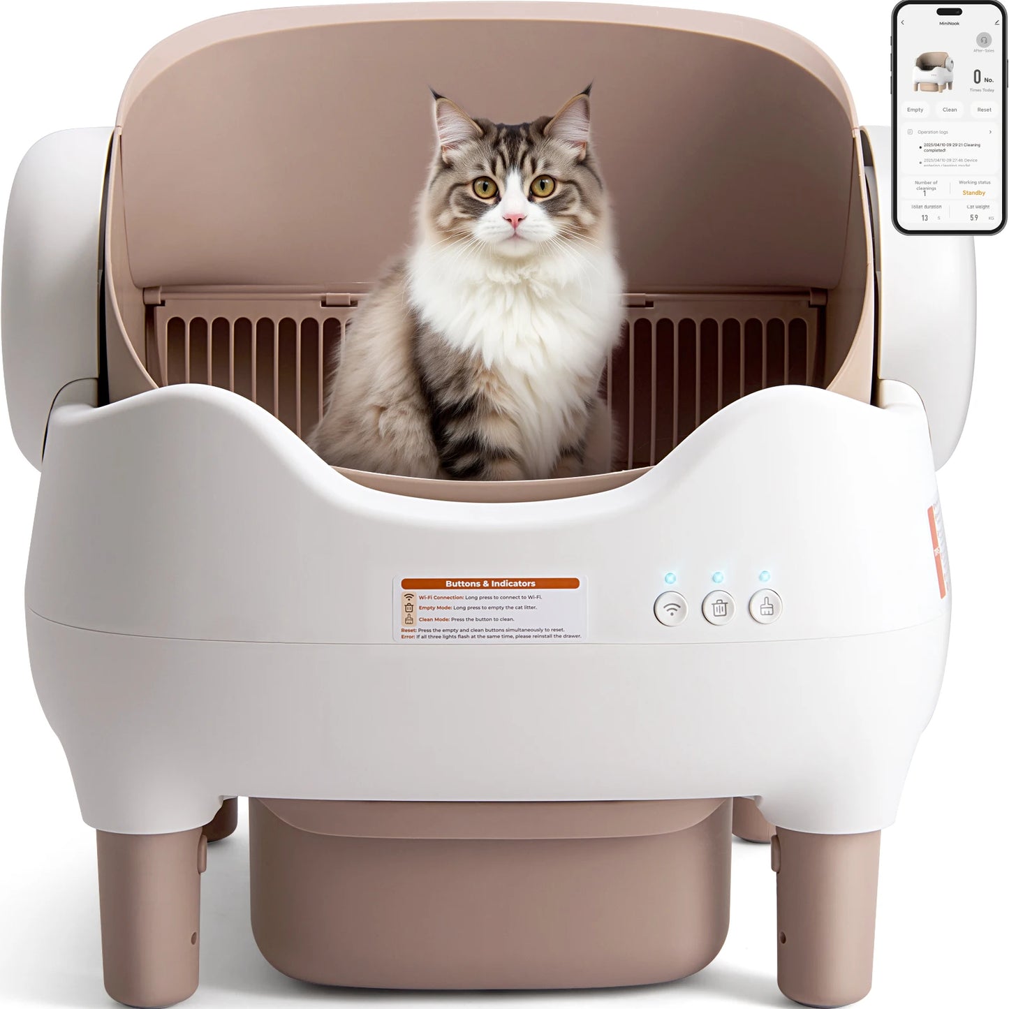 Lunapurr Self-Cleaning Automatic Cat Litter Box With App Control